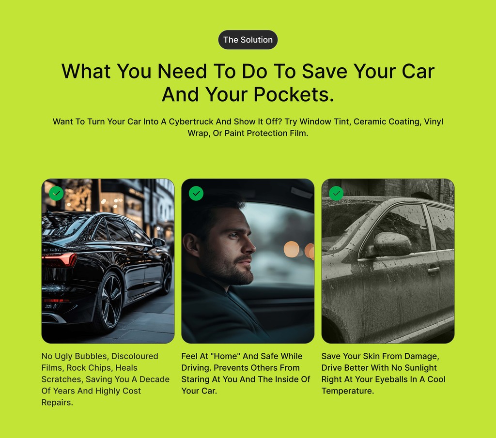 C.A.R Window Tint pricing section